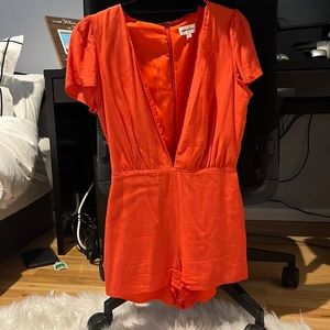 Super down bright orange romper